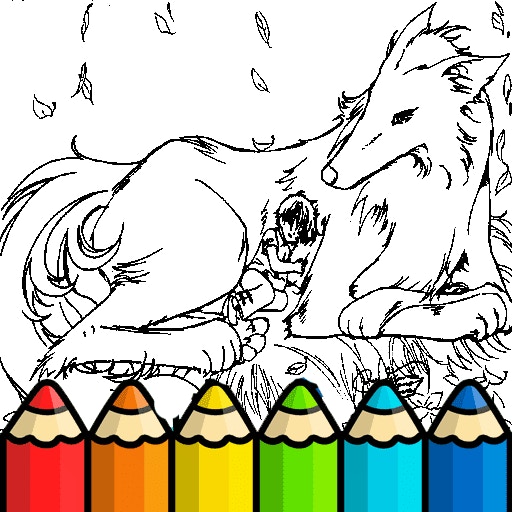 Coloring Pages Of Anime Wolves